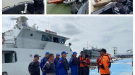 tim penyelamat dari Lanal Palembang bersama tim dari PetroChina menggunakan crew boat CB MML 01 