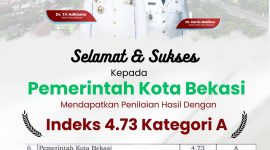 Pemerintah Kota Bekasi kembali menorehkan prestasi gemilang di tingkat nasional. 