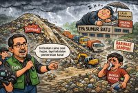 Karikatur darurat sampah di Kota Bekasi