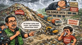 Karikatur darurat sampah di Kota Bekasi