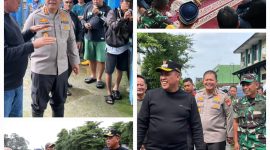 Wali Kota Bekasi bersama Dandim dan Kapolres meninjau langsung banjir di Perumahan Duren Jaya.