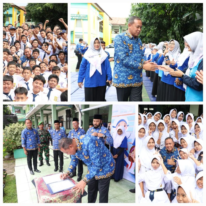 Wali Kota Bekasi, Tri Adhianto, menyampaikan apresiasi atas terselenggaranya kegiatan Roots Day dan peran aktif siswa dalam menolak segala bentuk perundungan