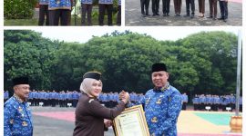 Penyerahan penghargaan Wali Kota Bekasi kepada Kejaksaan Negeri Kota Bekasi atas Bantuan Hukum Non Litigasi dan Pendampingan Hukum dalam Bidang Perdata dan Tata Usaha Negara Tahun 2025 terhadap Badan Pendapatan Daerah Kota Bekasi.