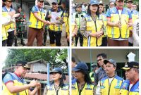 Wali Kota Bekasi, Tri Adhianto, bersama Wakil Menteri Pekerjaan Umum, Diana Kusumastuti, melakukan peninjauan langsung ke sejumlah titik rawan banjir di Kota Bekasi 