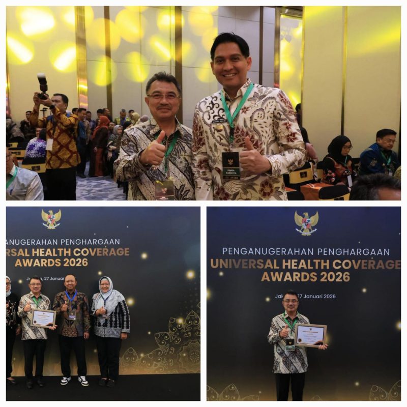 Wakil Wali Kota Bekasi menghadiri Undangan Deklarasi dan Pencanangan Universal Health Coverage (UHC) serta Pemberian Penghargaan Pemerintah Daerah Tahun 2026. Kegiatan tersebut digelar di Ballroom JIEXPO Kemayoran Jakarta Pusat
