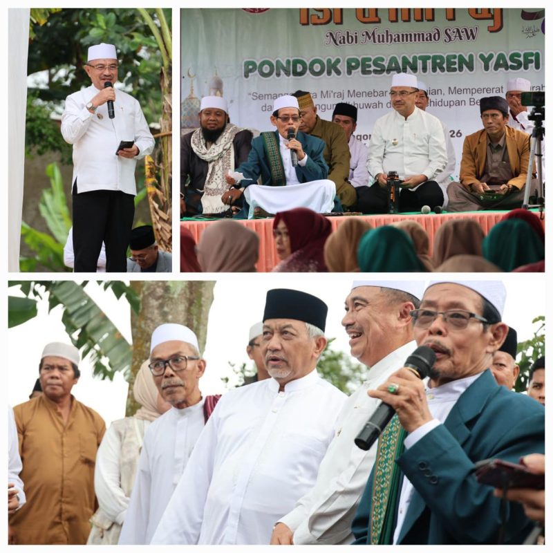Wakil Wali Kota Bekasi Abdul Harris Bobihoe menghadiri Peletakan Batu Pertama Gedung Pondok Pesantren YASFI 3. 