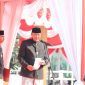 Wali Kota Bekasi, Tri Adhianto, saat menghadiri rangkaian peringatan HUT Kota Bekasi di Alun-Alun Kota Bekasi.